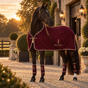 Burgundy Herringbone Horse Rug
